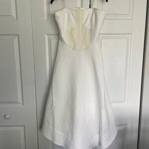 NWT Strapless Midi Off-White Gown/Dress